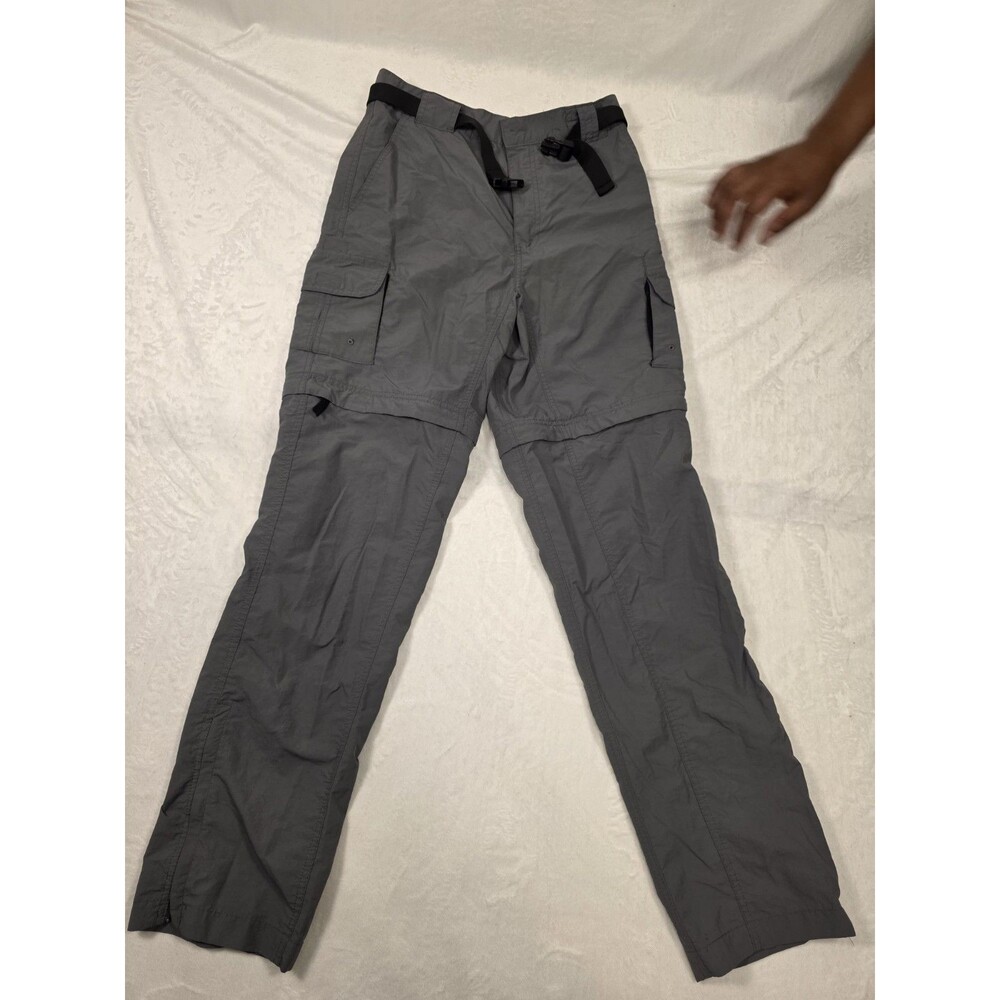Magellan Outdoors Men's Gray Nylon Convertible Cargo Camping Hiking Pants Size S